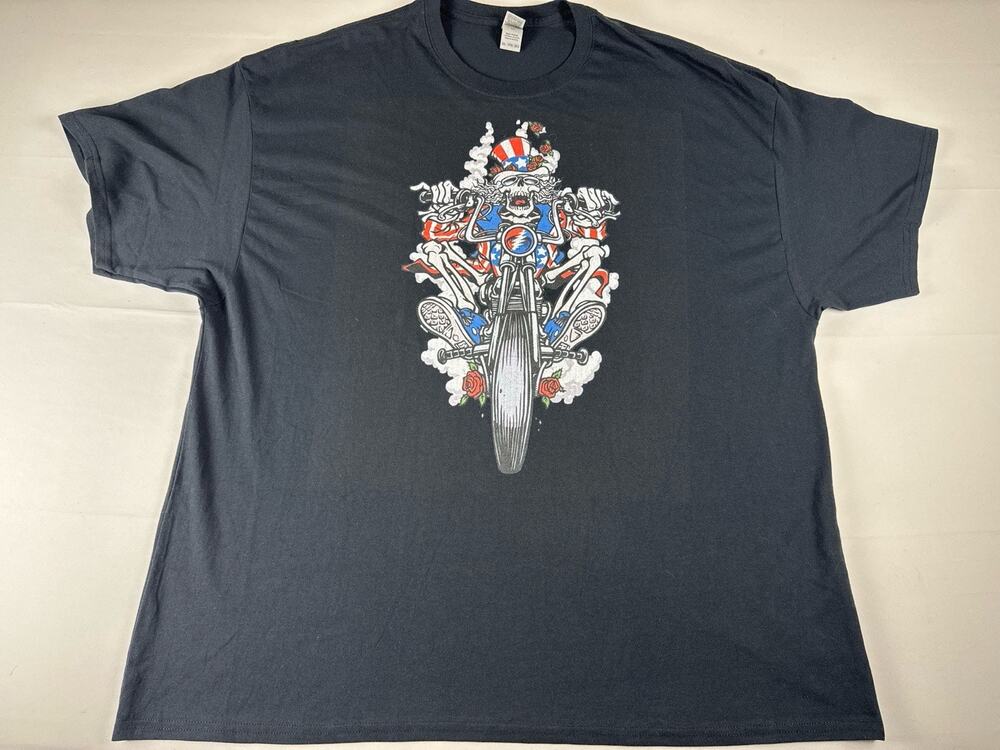 Gildan Motorcycle Graphic T Shirt Mens 3XL Black Biker Chopper Tee